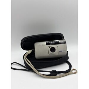 Vintage Konica Big Mini BM-201 35mm Film Camera Point Shoot Flash Japan Silver